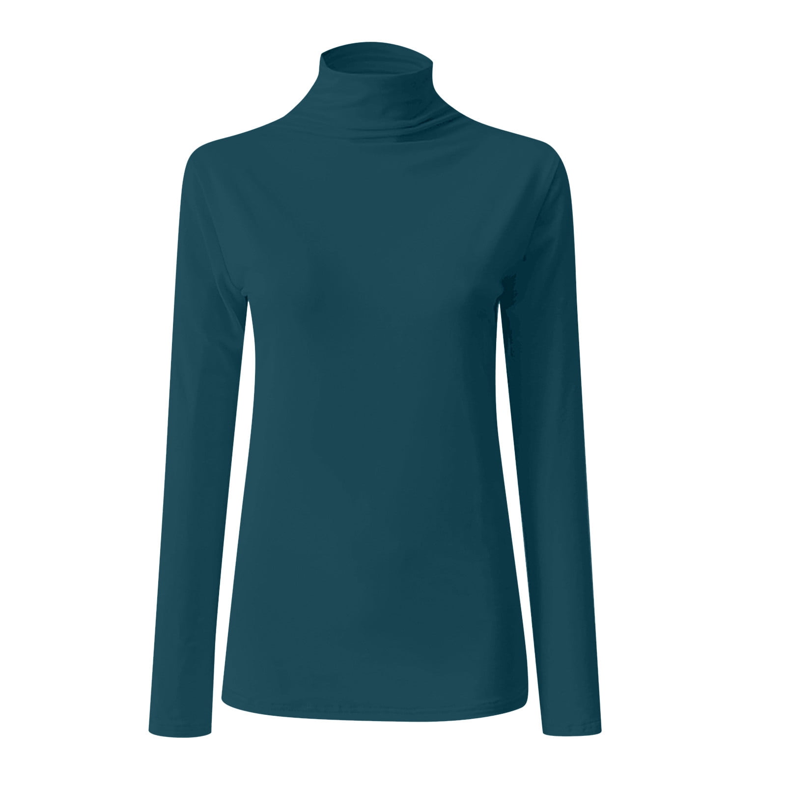 zanvin Women s Mock Turtle Neck Slim Fit Long Sleeve T Shirt Tight Tops Tee Navy XL