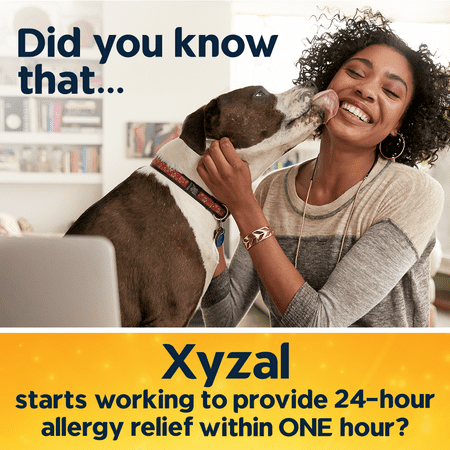 Xyzal 24 Hour Allergy Relief Medicine, Original Prescription Strength Antihistamine, Levocetirizine Dihydrochloride Tablets, 5 mg, 80 Count