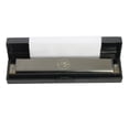 thumbnail image 1 of 24-Hole C Key Polyphonic Harmonica for Beginners Kids Students with Stainless Steel Cover, Resin Comb, Pure Copper Reeds, Dark Gray Color, Includes Hard Storage Case and Cleaning Cloth – Ideal, 1 of 7
