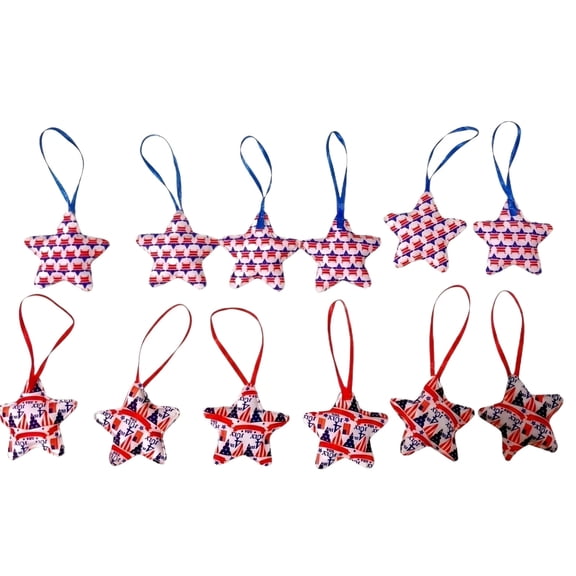 Patriotic Decorations Red White and Blue Star Hanging Decor 12 Pack Fourth of July Outdoor Indoor Home Wall Door Mantel Party Decorations