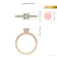 thumbnail image 5 of ANGARA Natural 1 Ct Diamond Engagement Ring with Diamonds in 14K Rose Gold for Women (Size-5.5mm| Color-K| Clarity-I3) | April Birthstone, Anniversary, Jewelry Gift for Women | Natural Diamond Ring, 5 of 9