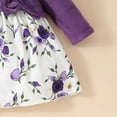 thumbnail image 5 of Caqnni Baby Girl Clothes Baby Girl 2PCS Outfits Long Sleeve Round Neckline Tops Pants Set Baby Girl Fall Winter Clothes Gifts Layette Setï¼Purpleï¼9-12 Months, 5 of 8