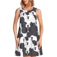 thumbnail image 1 of Fotbe Black And White Sheeps Vestido de Verano sin Mangas para Mujer – Vestido Midi Línea A, Estilo Camiseta Floral, Vestido Playero Casual y Fluido, 1 of 7