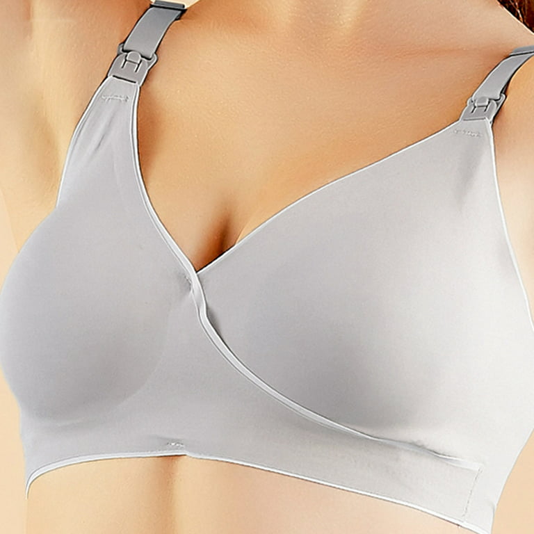 Aayomet Push Up Bras For Women Women's Push Up Everyday Basic Comfort  Lightly Padded Underwire Plunge T-Shirt Bra Lift Up,Blue XL 