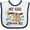 White and Navy, variant on Inktastic My Gigi Loves Me with Sloth and Hearts Boys or Girls Baby Bib