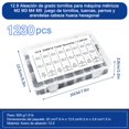 thumbnail image 3 of 1230 Piezas Surtido de Tornillos M&eacute;tricos, Tornillos para M&aacute;quina M&eacute;tricos M2 M3 M4 M5 Acero Aleado de Grado 12.9 Zincado Negro, Juego de Tornillos, Tuercas, Pernos y, 3 of 7