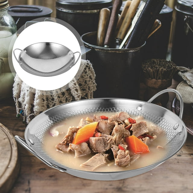 unbranded 1Pcs Marmite en Acier Inoxydable Noir pour Cuisson en Famille en Extérieur