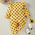 thumbnail image 5 of WOYY Newborn Girl's Long Sleeve Romper Flower Prints Round Neck Jumpsuit Fall Winter Clothes, 5 of 8