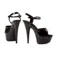 thumbnail image 2 of Womens Ellie Shoes E-609-Sparky 6" Heel W/ Rhinestones On Platform. 12 / Black, 2 of 3