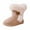Beige, variant on HUANBAI Winter Girls Boots For Kids Soft Sole Slip Warm Lined Children Boot Shoes With Adjustable Closure For Outdoor Activities Girls Ankle Boots 12-18 Months