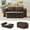 Brown, variant on Tmsan 74.8" Convertible Sofa Bed,Corduroy Floor Sofas with Comfy Blanket and 2 Soft Pillows, 2-in-1 Fabric Loveseat Couch with Deep Seat, Curved Sleeper Couches for Living Room,Bedroom,White