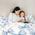 thumbnail image 5 of Feelyou Kawaii Monogrammed S Bedding Comforter Set for Teens, Fashion Bowknot Ribbon Twin Comforter Sets, Cute Princess Style Reversible Bedding Set, Microfiber Bedroom Decor, 2pcs, 5 of 8