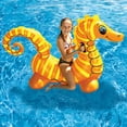 thumbnail image 2 of Swim Central 75" Ride-On Jumbo Seahorse 1-Person Inflatable Swimming Pool Float - Orange/Yellow, 2 of 2
