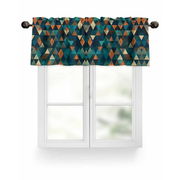 Valances for Windows Valance Rod Pocket Light Filtering Short Window Treatments Curtains for Kitchen Bathroom Living Room Bedroom, 1 Panel, 54 x 18 Inch