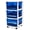 White Frame/Blue Drawers, variant on Drawer Tower, 3-Tier Clear Plastic Storage Organizer Cart, Black Frame – Organizing Containers with Wheels for Home, Bathroom, Bedroom, Office, and Classroom