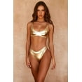 thumbnail image 2 of Women Bikini Set Summer Female Metallic Shiny Swimsuit Backless Beachwear Bathing Suit, 2 of 6