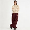 thumbnail image 5 of GEWSEY Wide Leg Baggy Sweatpants for Women Men Dachshund Embroidery Drawstring Sweat Pants Trendy Athletic Pants Clothes (Red, XXL), 5 of 7
