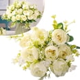 thumbnail image 2 of SSNTSY Peonies Artificial Flower, Silk Peonies Bouquets, Real Touch Peony Branches, 13" Faux Peony Flower with Stem for Wedding Party Table Centerpieces Floral Arrangement Home Kitchen Decor, 2 of 8