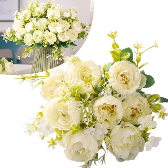 Artificial Flowers Peonies Rose Flowers, Lifelike Bouquet No Fade Flowers, Fake Peony for Wedding Tables Centerpiece Decor