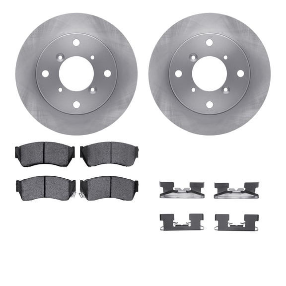 Dynamic Friction Company Front Brake Rotors with 5000 Advanced Brake Pads includes Hardware 6512-50010