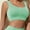 Green, variant on Compression Women Sports Bras Blue High Support Crop-Top Solid Breathable Ladie's Sports Bras Size S-L