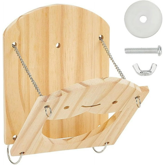 Rabbit Hay Feeder Natural Wooden Hay Holder Arch Bunny Food Manger Wooden Hay Manger Rack Grass Holder Cage Feeder Small Animals Pet Supplies for DIY Hamsters Guinea Pig Bunny Chinchilla