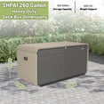 thumbnail image 6 of 260 Gallon Extra-Large Plastic Deck Box – Durable Patio Storage Solution with Lock, Wheels & Waterproof Lid. Perfect for Storing Outdoor Cushions, Garden Tools, and Pool Supplies, 6 of 9