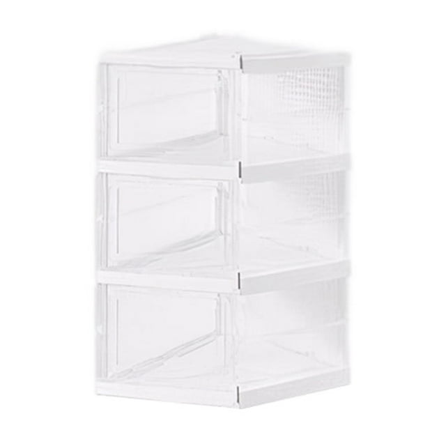 Maoww Multi-layer Foldable Shoe Cabinet With Transparent Easy Access 1. Foldable Storage PP Toys Books transparent 3 layers
