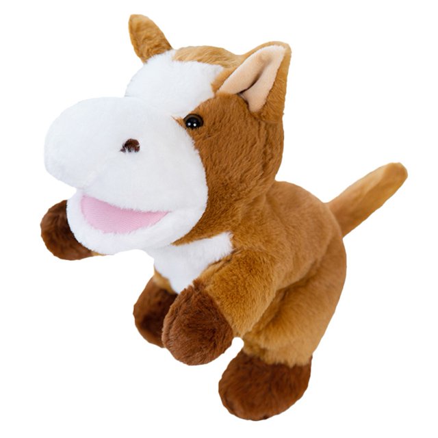 Language Development Puppet Plush Farm Hand Puppet Toy Storytelling Puppet for Kids Language Development Confidence-building Movable Mouth Role