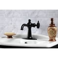 thumbnail image 3 of Kingston Brass KSD3540CG Fuller One-Handle Single-Hole Bathroom Faucet with Deck Plate and Push Pop-Up Drain, Matte Black, 3 of 7