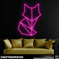 thumbnail image 2 of Craftnamesign Geometric Fox Neon Sign, Bar Pub Wall Decor, Home Living Wall Art, 2 of 4