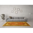 thumbnail image 3 of Ahgly Company Indoor Round Persian Yellow Traditional Area Rugs, 4' Round, 3 of 4