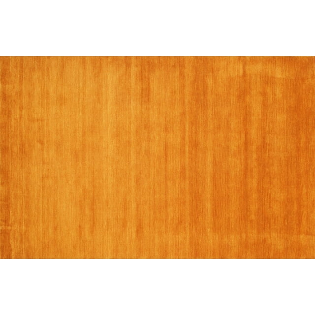 Ahgly Company Indoor Rectangle Contemporary Dark Orange Abstract Area Rugs, 7' x 9'