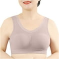 thumbnail image 5 of Bigersell Womens Bras New Ladies Seamless Comfortable No Underwire Breathable Gathering Bra Woman Underwear Full-Figure Bra Style F-167 Khaki 3XL, 5 of 7