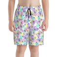 thumbnail image 2 of Cauagu Butterflies on Polka Dots Print Swim Trunks for Men,Youth Boys Swim Shorts Compression Liner Beach Shorts Boys' Swimming Shorts 7-20 Years Bathing Suit-Small, 2 of 7