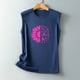 thumbnail image 4 of Moda casual mujer sin mangas impreso damas cuello redondo blusas tops camiseta Fridja gh4422, 4 of 5
