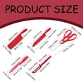 thumbnail image 3 of Ctnporpo Stainless Six Piece Non Stick Paint Auxiliary Food Gift Set Combination Kitchen Set Chef Knife Red, 3 of 8
