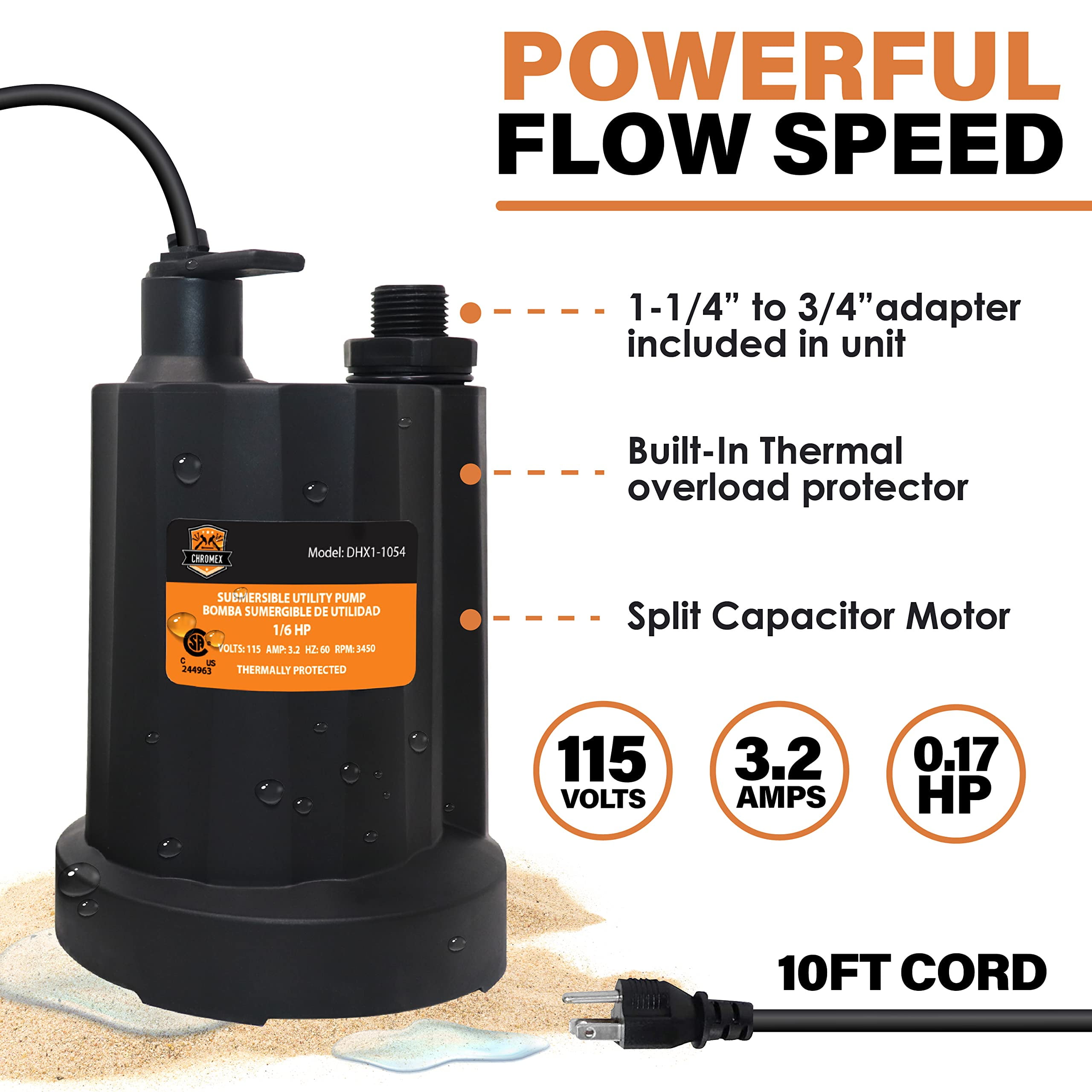 Chromex Tankless Water Heater Flush Kit, Extra Long 12 Ft Hoses with Certified Liquid Descaling Solution