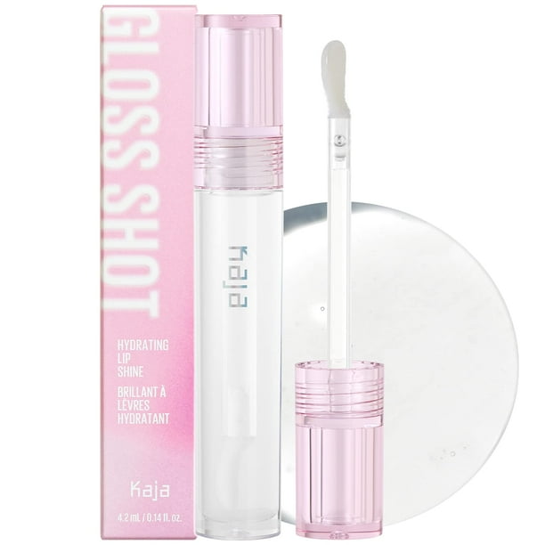 Bálsamo labial Kaja Gloss Shot 01 Crystal Clear 4 ml con aceite de jojoba