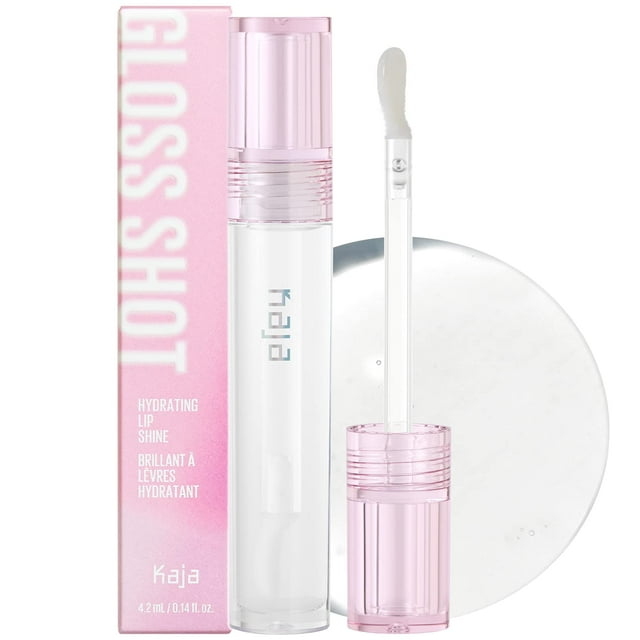 Bálsamo labial Kaja Gloss Shot 01 Crystal Clear 4 ml con aceite de jojoba