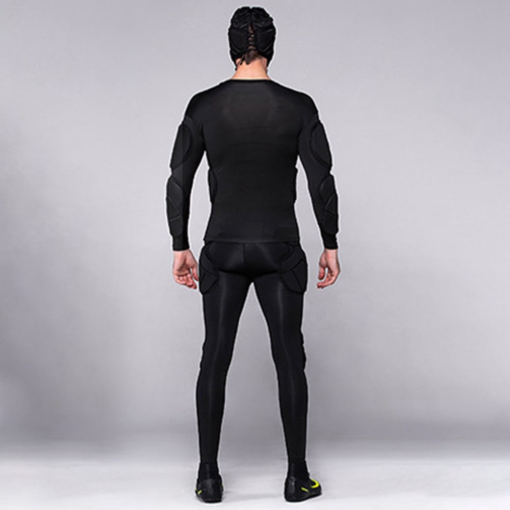 liilaimic Padded Shirt Breathable Soccer Goalie Pants Soft Helmet Head Protector Headgear for Soccer Paintball