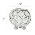 thumbnail image 6 of Elegant Designs 3" Elipse Crystal Circular Bowl Candle Holder, Flower Vase, Wedding Centerpiece, Chrome, 6 of 6