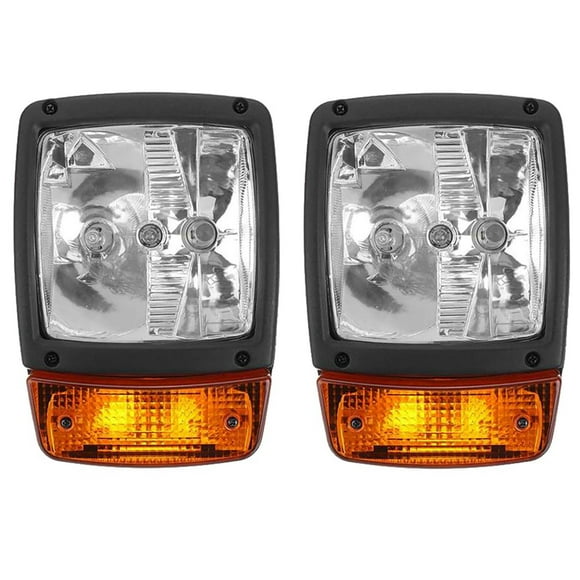 2X 24V Excavator Front LED Headlights Turn Signal Lamp Indicator Work Light for Tractor Telehandler Forklift