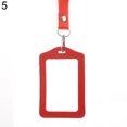 thumbnail image 1 of Funie Fashionable ID Badge Card Holder Faux Leather Frame Clear Case Cover Lanyard, 1 of 8
