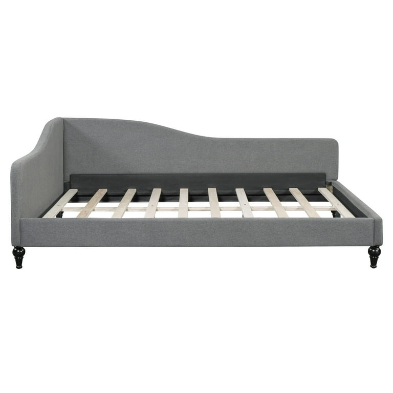A.W.A.232-RIGID サイズ38 Full Size Daybed Frame with Wooden Legs, Upholstered Twin L