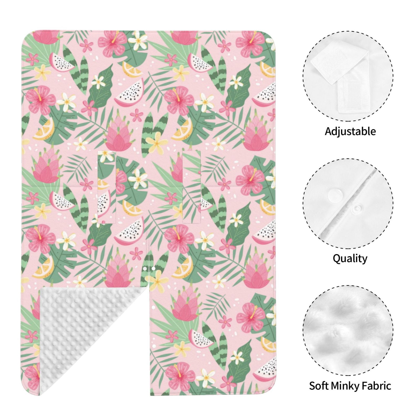 Naloa Tropical Pitaya Baby Car Seat Cover, Breathable Baby Carrier Cover, Multiuse Baby Carrier Cover & Nursing Breastfeeding Cover