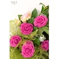 thumbnail image 2 of Flores artificiales N&T NIETING, 25 rosas de espuma, color rosa intenso, 2 of 8
