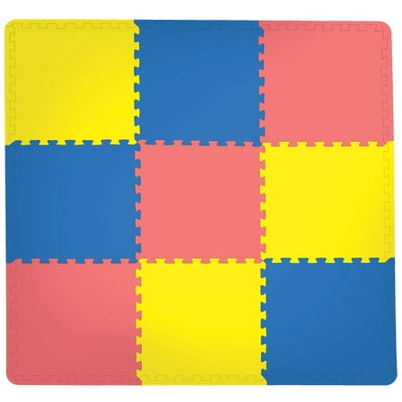FloorPops Multicolor Puzzle Interlocking Floor Tiles