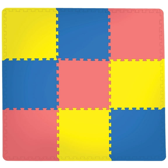 FloorPops Multicolor Puzzle Interlocking Floor Tiles