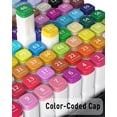 thumbnail image 3 of Marcadores de alcohol WELLOKB, 100 colores, diseño de doble punta con estuche, 3 of 6